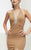 Jasz Couture - Interweaved Plunge Gown  6015 in Brown
