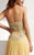 Jasz Couture - Appliqued Corset Gown 6019 in Gold