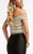 Jasz Couture - Beaded Off-Shoulder Two-Piece Gown 6020 in Neutral and Black