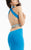 Jasz Couture - Plunging V-Neck Cinched Long Gown 6023 in Blue