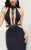Jasz Couture - Sultry Plunging Beaded Gown 6030 in Blue
