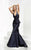 Jasz Couture - Satin Mermaid Evening Gown 6031 in Blue