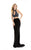 Jasz Couture - Beaded Halter Cutout Evening Dress 6032 in Black and Blue
