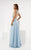 Jasz Couture - Beaded Chiffon Evening Gown 6072 in Blue