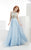 Jasz Couture - Beaded Chiffon Evening Gown 6072 in Blue