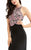 Jasz Couture - Beaded Halter Neck Evening Gown 6083 in Black and Pink