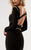 Jasz Couture - Long Sleeved with Chic Cutout Gown 6091 in Black