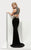 Jasz Couture - Two-Piece Embellished Dress 6092 in Black