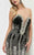 Jasz Couture - Plunging Sweetheart Mermaid Gown 6104 in Black and Silver