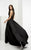 Jasz Couture - Embroidered Empire Evening Gown 6105 in Black
