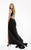Jasz Couture - Embellished Cutout Evening Gown 6106 in Black