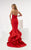 Jasz Couture - Sweetheart Plunging Ruffled Evening Gown 6115 in Red