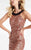 Lush by Jasz Couture - Sequined Cutaway Gown 1313 in Brown