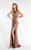 Lush by Jasz Couture - Sequined Cutaway Gown 1313 in Brown
