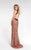 Lush by Jasz Couture - Sequined Cutaway Gown 1313 in Brown