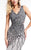 Lush by Jasz Couture - Peacock Motif Gown 1314 in Gray