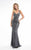 Lush by Jasz Couture - Bejeweled Hourglass Gown  1315 in Gray