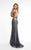 Lush by Jasz Couture - Bejeweled Hourglass Gown  1315 in Gray