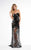 Lush by Jasz Couture - Sequined Illusion Sweetheart Gown  1322 in Black and Multi-Color