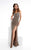 Lush by Jasz Couture - Embellished V-Neck Sheath Dress 1326 in Brown