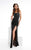 Lush by Jasz Couture - Embellished V-Neck Sheath Dress 1326 in Black