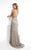 Lush by Jasz Couture - Sequined Multi-Cutout Gown 1332 in Gray and Silver