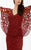 Lush by Jasz Couture - Embellished Batwing Gown 1340 in Red