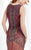 Lush by Jasz Couture - Embellished Jewel Neck Sheath Dress 1342 in Red