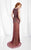 Lush by Jasz Couture - Embellished Jewel Neck Sheath Dress 1342 in Red
