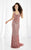 Lush by Jasz Couture - Sequined Cutout Gown  1346 in Pink