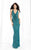 Lush by Jasz Couture - Lotus Ornate Gown 1347 in Blue and Green