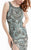 Lush by Jasz Couture - Embellished Scoop Neck Sheath Dress 1349 in Green and Silver