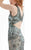 Lush by Jasz Couture - Embellished Scoop Neck Sheath Dress 1349 in Green and Silver