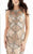 Lush by Jasz Couture - Beaded Patterned Evening Gown  1355 in Neutral and Silver