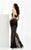 Lush by Jasz Couture - Beaded Sweetheart Sheath Dress 1361 in Black