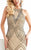 Lush by Jasz Couture - Beaded Halter Neck Sheath Dress 1365 in Neutral