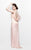Primavera Couture - Bead Embellished V-Neck Sheath Dress 1259 in Pink