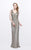 Primavera Couture - Bead Embellished V-Neck Sheath Dress 1259 in Neutral