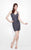 Primavera Couture - Sequined V-Neck Short Sheath Dress 1621 in Gray