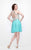 Primavera Couture - Sequined Halter Neck Short A-line Dress 1625 in Green
