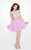 Primavera Couture - Sequined Halter Neck Short A-line Dress 1625 in Pink