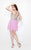 Primavera Couture - Sequined Halter Neck Short A-line Dress 1625 in Pink