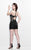 Primavera Couture - Sequined Halter Neck Short Sheath Dress 1626 in Black