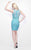 Primavera Couture - Two-Piece Sequined Halter Neck Short Sheath Dress 1632 in Green