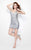 Primavera Couture - V-Neck Sequined Short Dress 1639 in White