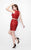 Primavera Couture - Two Piece Jewel Sequined Cocktail Dress 1641 in Red