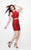 Primavera Couture - Two Piece Jewel Sequined Cocktail Dress 1641 in Red