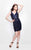 Primavera Couture - V-Neck Sleeveless Cocktail Dress 1650 in Blue