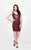 Primavera Couture - V-Neck Sleeveless Cocktail Dress 1650 in Red