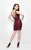 Primavera Couture - V-Neck Sleeveless Cocktail Dress 1650 in Red
